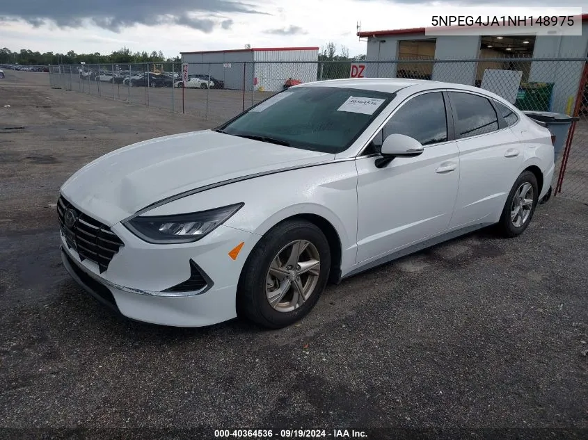 2022 Hyundai Sonata Se VIN: 5NPEG4JA1NH148975 Lot: 40364536