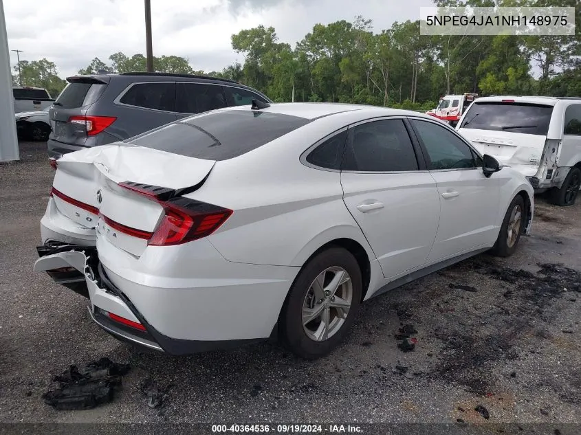 2022 Hyundai Sonata Se VIN: 5NPEG4JA1NH148975 Lot: 40364536