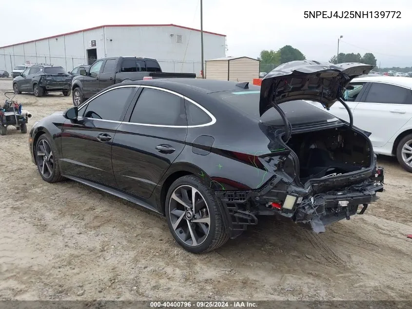 2022 Hyundai Sonata Sel Plus VIN: 5NPEJ4J25NH139772 Lot: 40400796