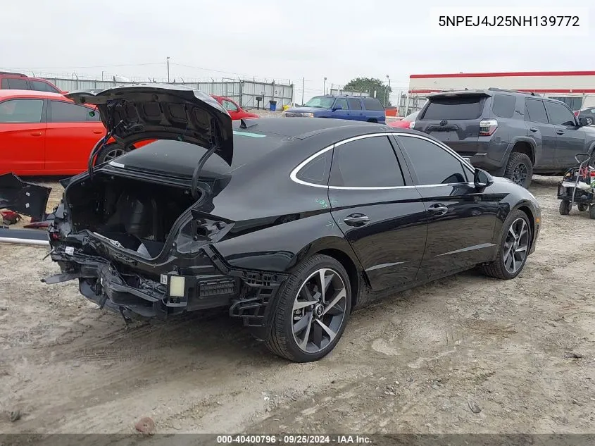 2022 Hyundai Sonata Sel Plus VIN: 5NPEJ4J25NH139772 Lot: 40400796