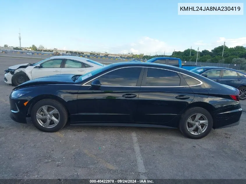 KMHL24JA8NA230419 2022 Hyundai Sonata Se