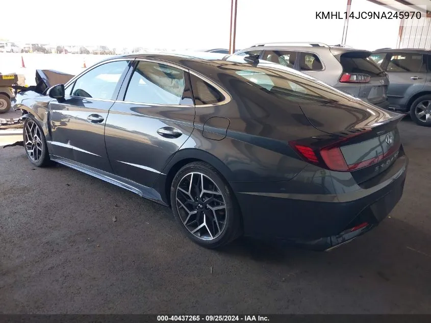 2022 Hyundai Sonata N Line VIN: KMHL14JC9NA245970 Lot: 40437265