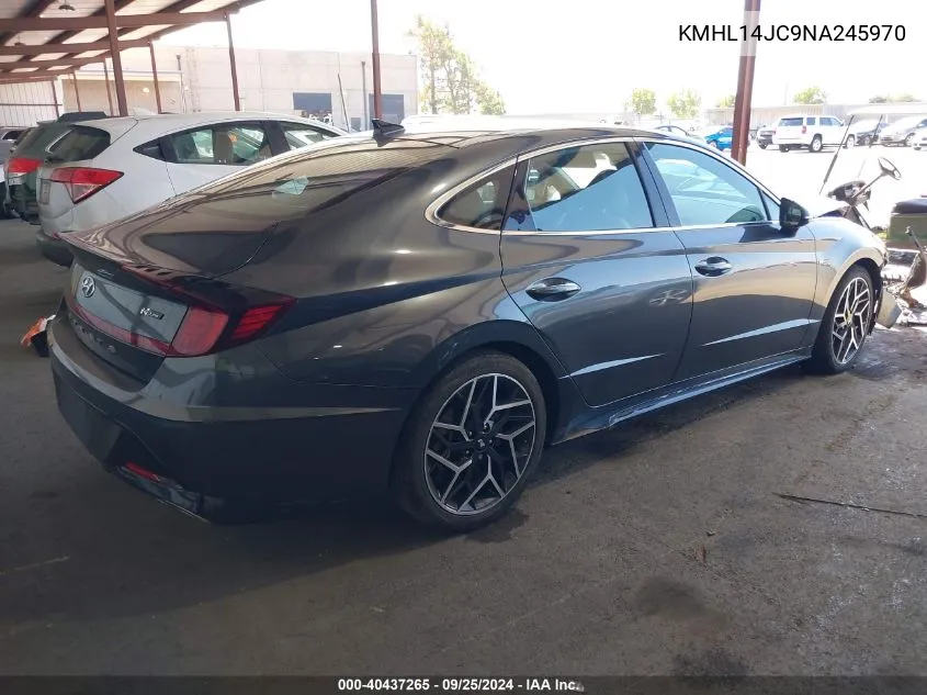 2022 Hyundai Sonata N Line VIN: KMHL14JC9NA245970 Lot: 40437265