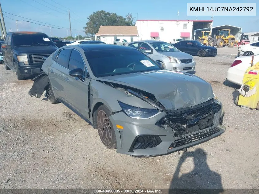 KMHL14JC7NA242792 2022 Hyundai Sonata N Line