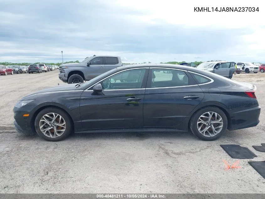 KMHL14JA8NA237034 2022 Hyundai Sonata Sel