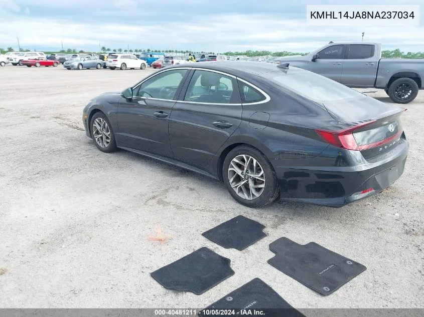 KMHL14JA8NA237034 2022 Hyundai Sonata Sel