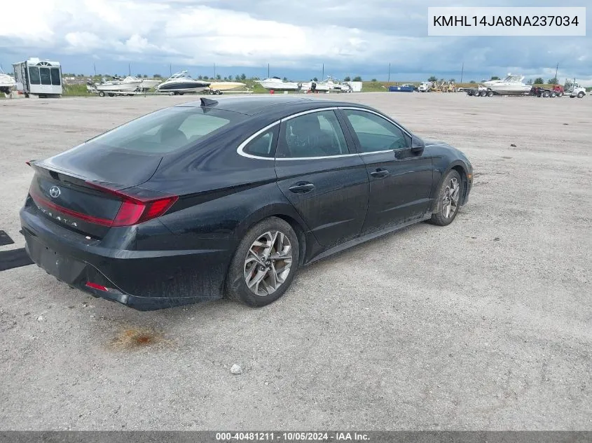 KMHL14JA8NA237034 2022 Hyundai Sonata Sel