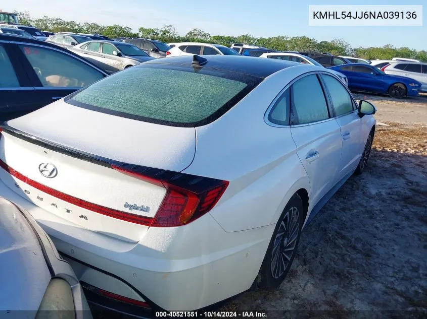 KMHL54JJ6NA039136 2022 Hyundai Sonata Hybrid/Limited