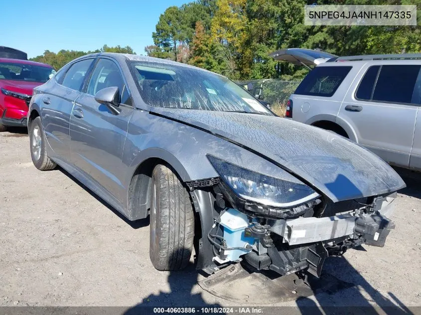 2022 Hyundai Sonata Se VIN: 5NPEG4JA4NH147335 Lot: 40603886