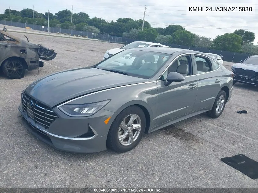 KMHL24JA3NA215830 2022 Hyundai Sonata Se