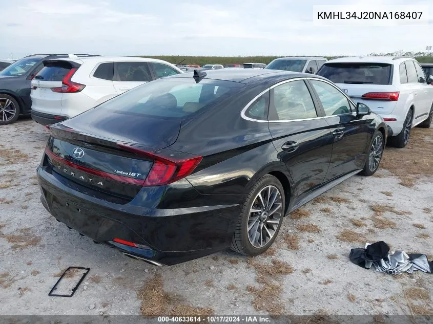 KMHL34J20NA168407 2022 Hyundai Sonata Limited