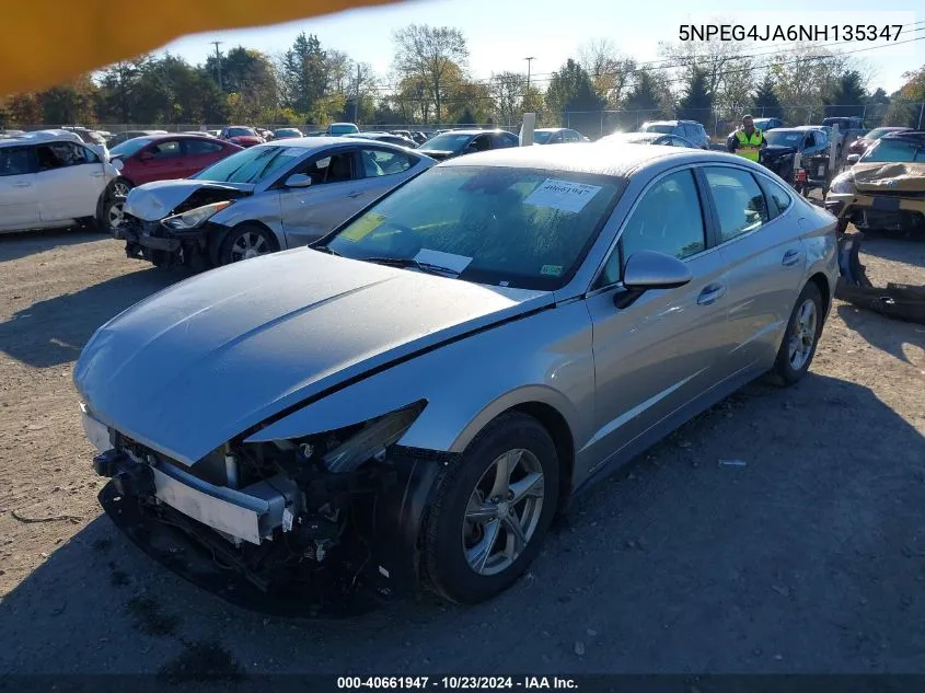 5NPEG4JA6NH135347 2022 Hyundai Sonata Se