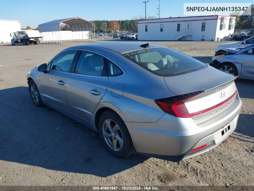 5NPEG4JA6NH135347 2022 Hyundai Sonata Se