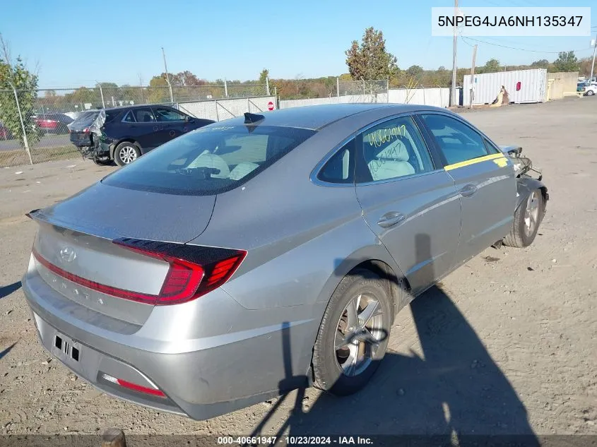 5NPEG4JA6NH135347 2022 Hyundai Sonata Se