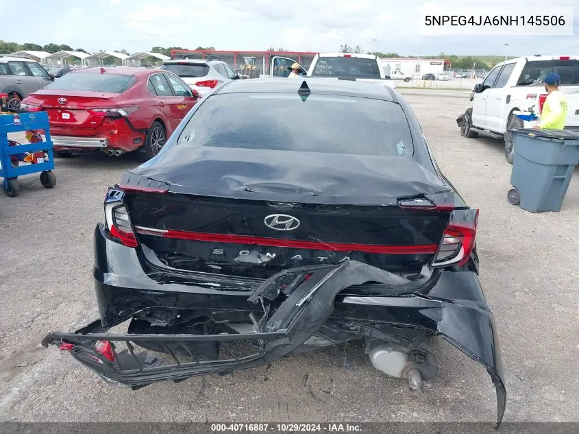 2022 Hyundai Sonata Se VIN: 5NPEG4JA6NH145506 Lot: 40716887