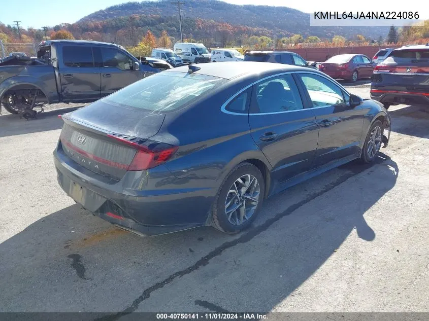 2022 Hyundai Sonata Sel VIN: KMHL64JA4NA224086 Lot: 40750141