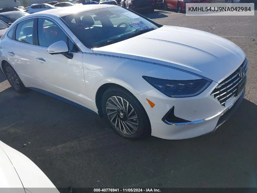 2022 Hyundai Sonata Hybrid Limited VIN: KMHL54JJ9NA042984 Lot: 40776941