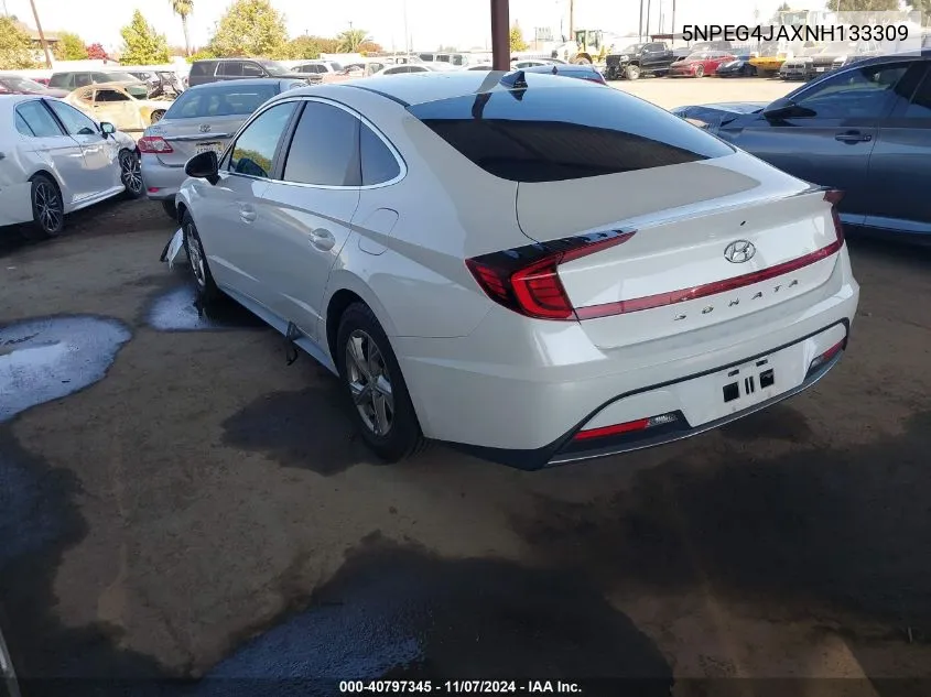 2022 Hyundai Sonata Se VIN: 5NPEG4JAXNH133309 Lot: 40797345