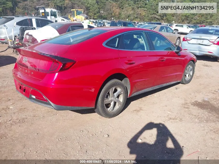 2022 Hyundai Sonata Se VIN: 5NPEG4JA8NH134295 Lot: 40810687