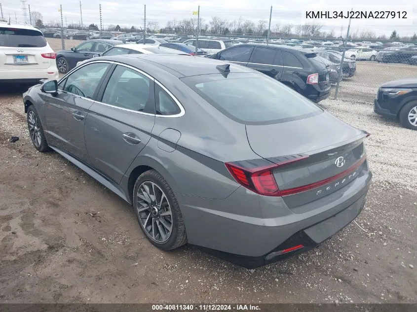 KMHL34J22NA227912 2022 Hyundai Sonata Limited