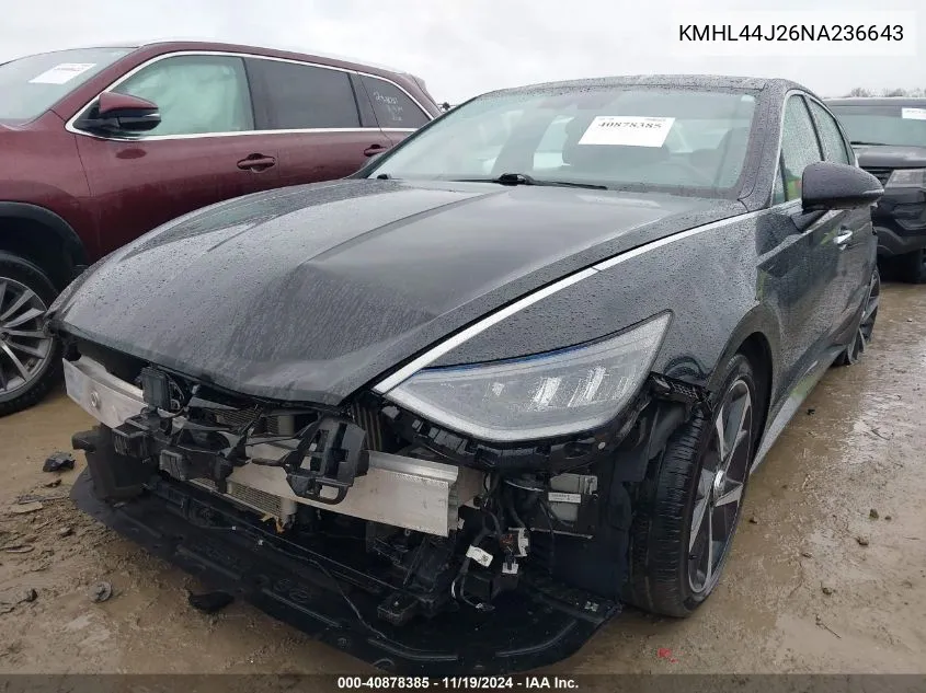 2022 Hyundai Sonata Sel Plus VIN: KMHL44J26NA236643 Lot: 40878385