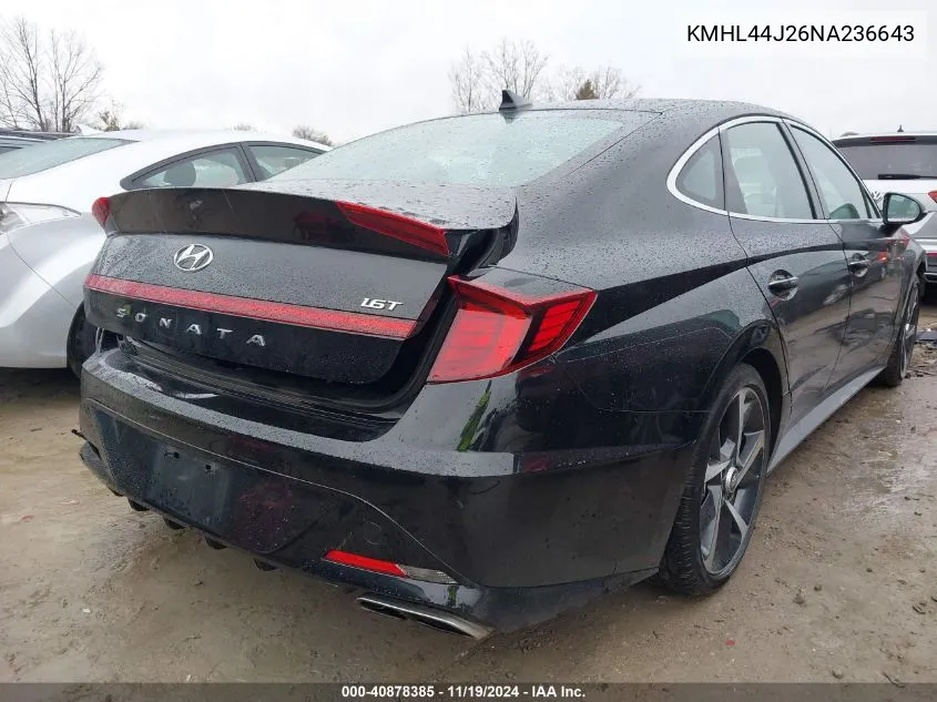 2022 Hyundai Sonata Sel Plus VIN: KMHL44J26NA236643 Lot: 40878385