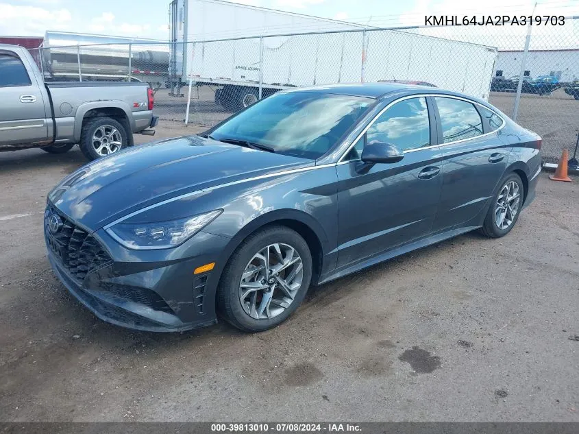 2023 Hyundai Sonata Sel VIN: KMHL64JA2PA319703 Lot: 39813010