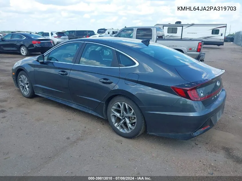 2023 Hyundai Sonata Sel VIN: KMHL64JA2PA319703 Lot: 39813010