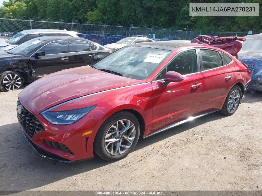 2023 Hyundai Sonata Sel VIN: KMHL14JA6PA270231 Lot: 40051954