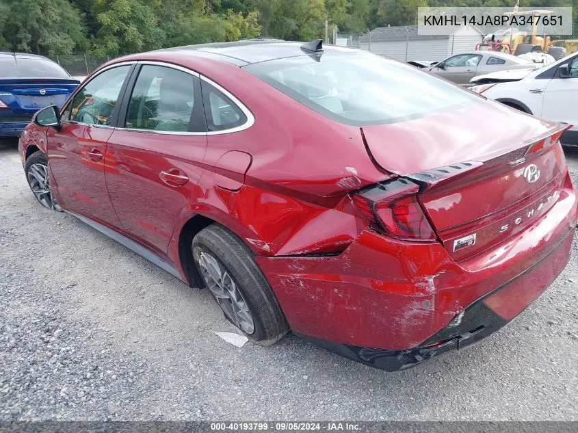 2023 Hyundai Sonata Sel VIN: KMHL14JA8PA347651 Lot: 40193799