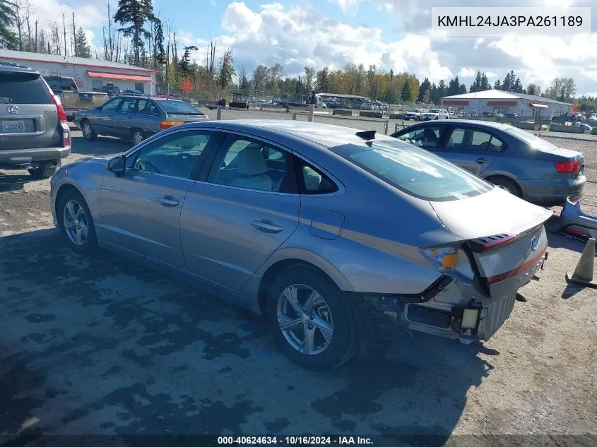 2023 Hyundai Sonata Se VIN: KMHL24JA3PA261189 Lot: 40624634