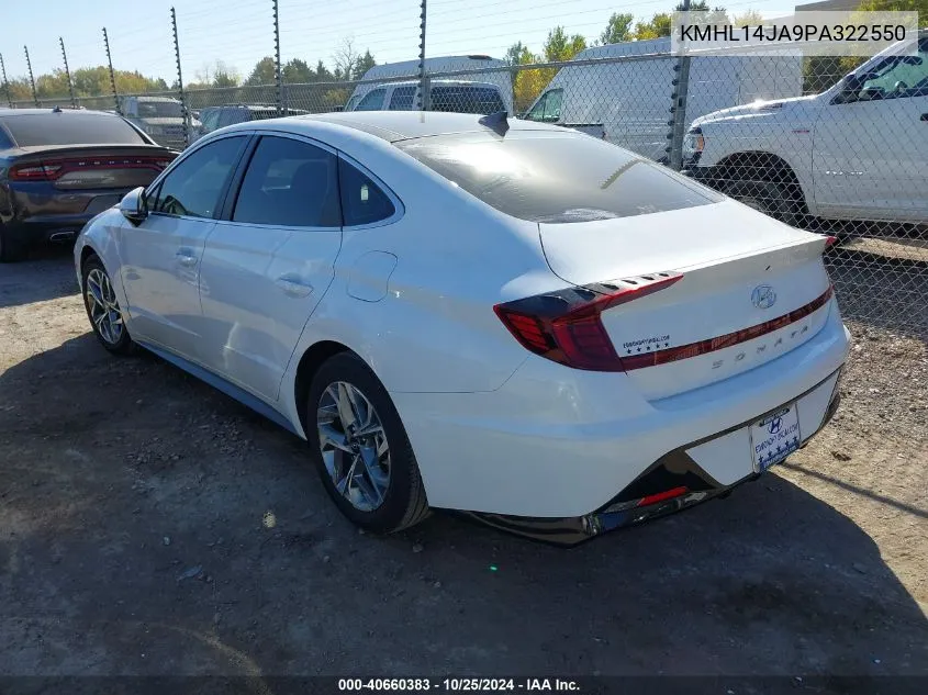 2023 Hyundai Sonata Sel VIN: KMHL14JA9PA322550 Lot: 40660383