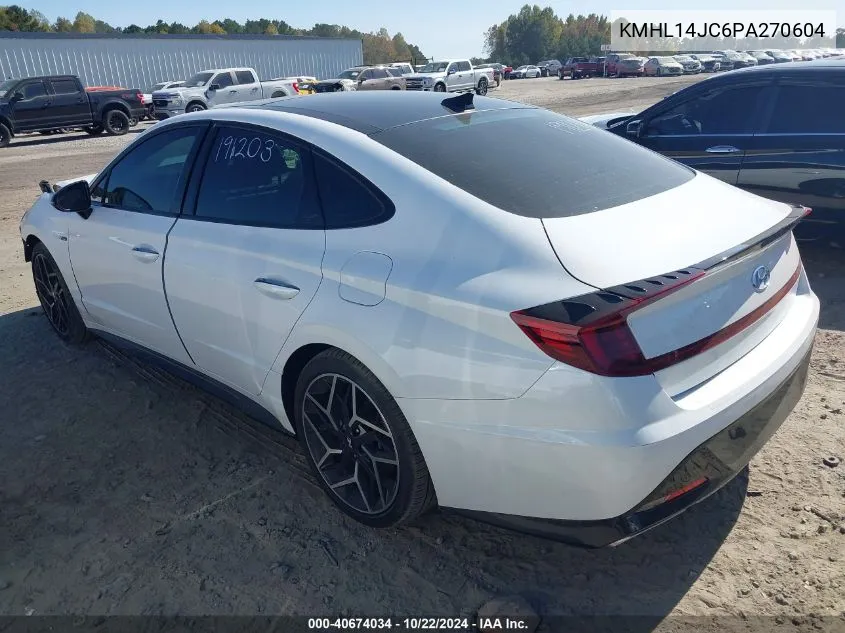 2023 Hyundai Sonata N Line VIN: KMHL14JC6PA270604 Lot: 40674034