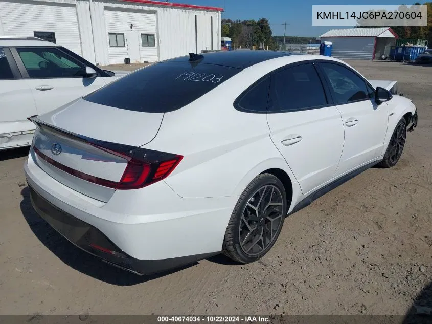 2023 Hyundai Sonata N Line VIN: KMHL14JC6PA270604 Lot: 40674034