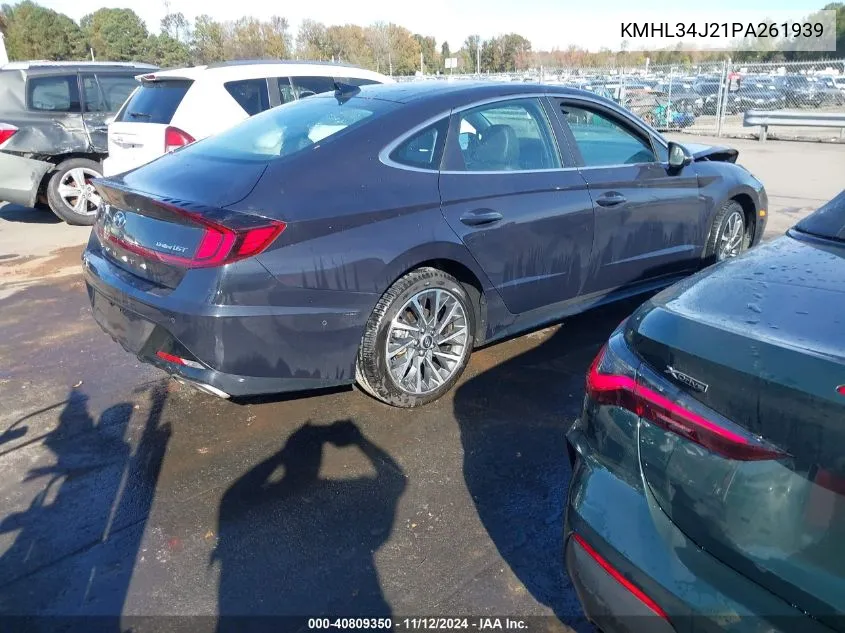 2023 Hyundai Sonata Limited VIN: KMHL34J21PA261939 Lot: 40809350