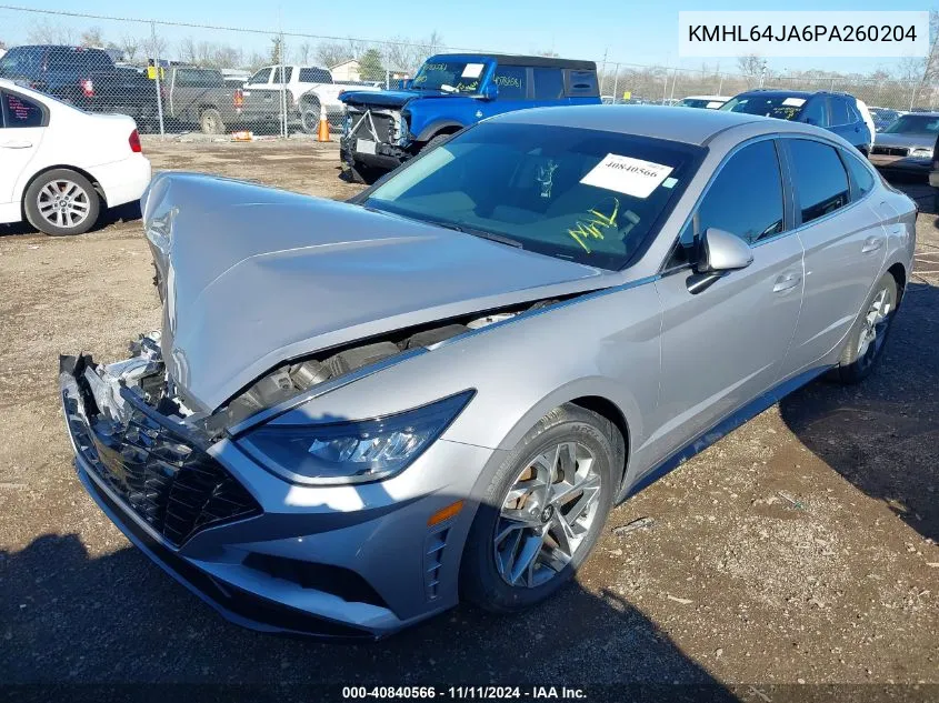 2023 Hyundai Sonata Sel VIN: KMHL64JA6PA260204 Lot: 40840566