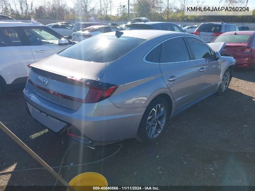 2023 Hyundai Sonata Sel VIN: KMHL64JA6PA260204 Lot: 40840566