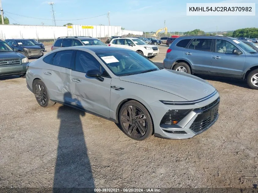 2024 Hyundai Sonata N Line VIN: KMHL54JC2RA370982 Lot: 39702021