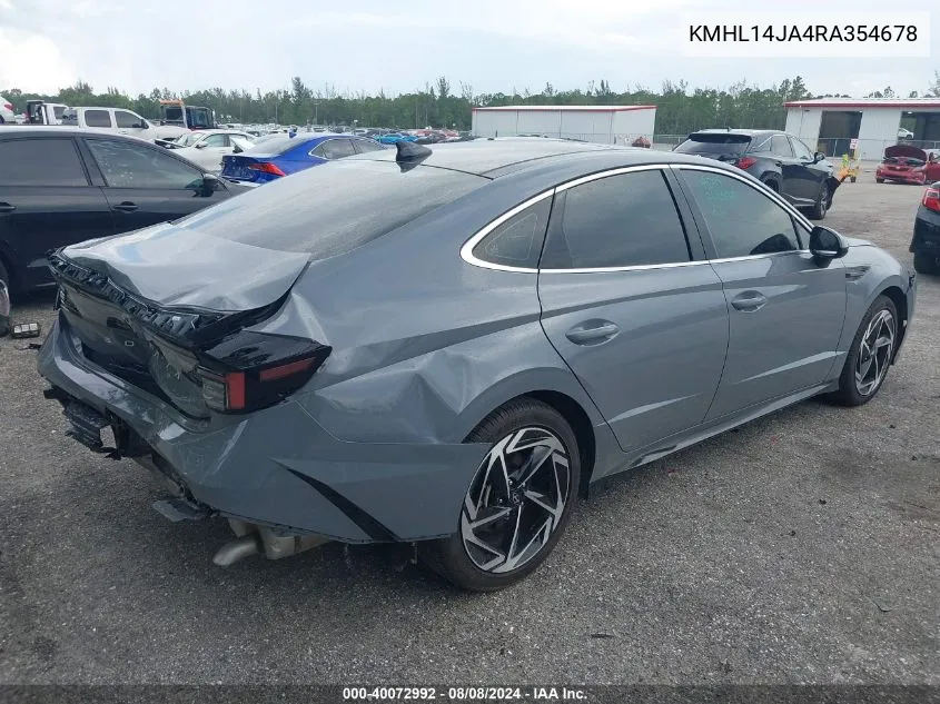 KMHL14JA4RA354678 2024 Hyundai Sonata Sel