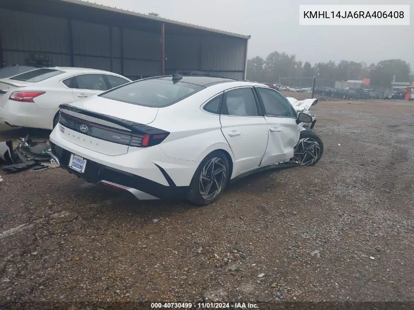 2024 Hyundai Sonata Sel VIN: KMHL14JA6RA406408 Lot: 40730499