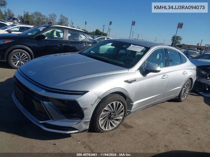 2024 Hyundai Sonata Hybrid Sel VIN: KMHL34JJ3RA094073 Lot: 40763481