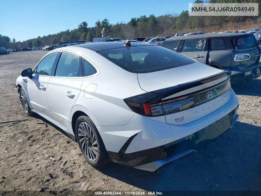 2024 Hyundai Sonata Hybrid Limited VIN: KMHL54JJ6RA094949 Lot: 40892344