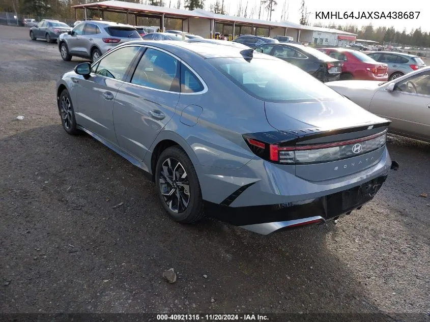 2025 Hyundai Sonata Sel VIN: KMHL64JAXSA438687 Lot: 40921315