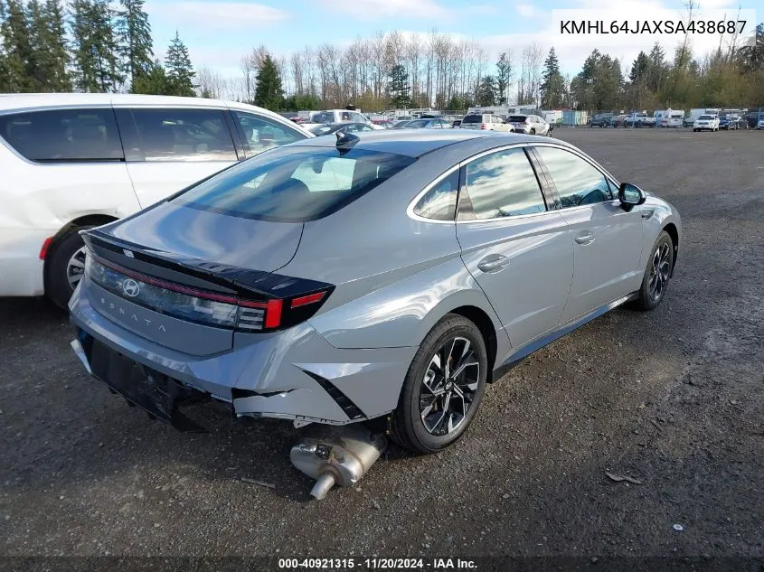 2025 Hyundai Sonata Sel VIN: KMHL64JAXSA438687 Lot: 40921315