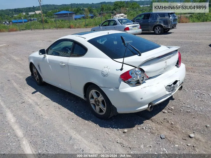 2003 Hyundai Tiburon Gt V6 VIN: KMHHN65F53U049899 Lot: 39764857