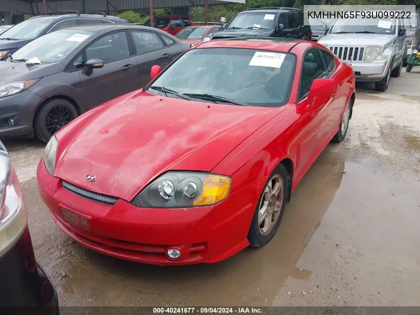 2003 Hyundai Tiburon Gt V6 VIN: KMHHN65F93U099222 Lot: 40241677