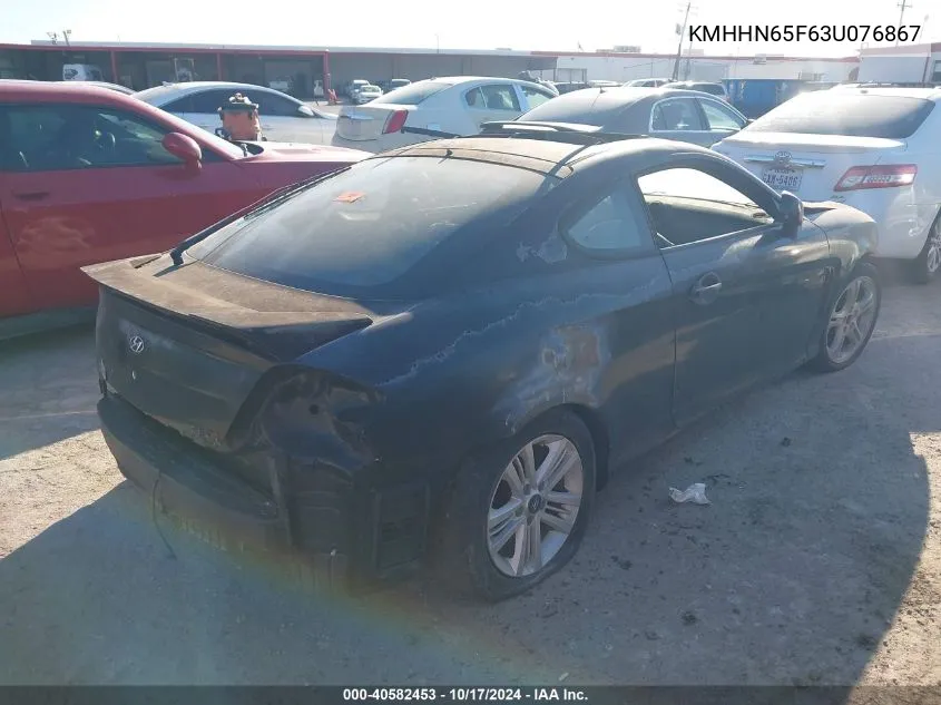 KMHHN65F63U076867 2003 Hyundai Tiburon Gt V6