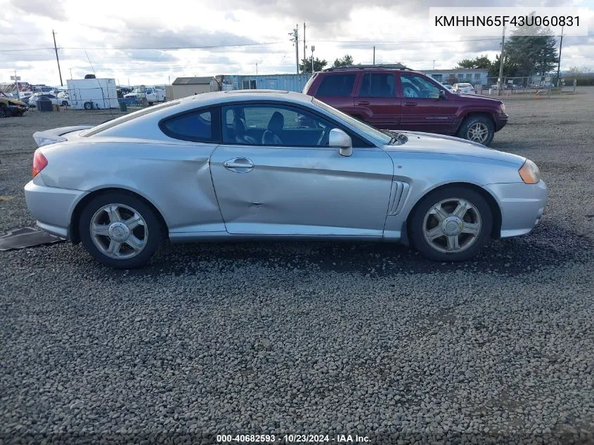 2003 Hyundai Tiburon Gt V6 VIN: KMHHN65F43U060831 Lot: 40682593