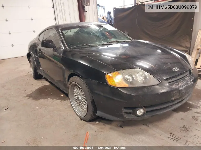 2003 Hyundai Tiburon VIN: KMHHM65D63U099079 Lot: 40695998