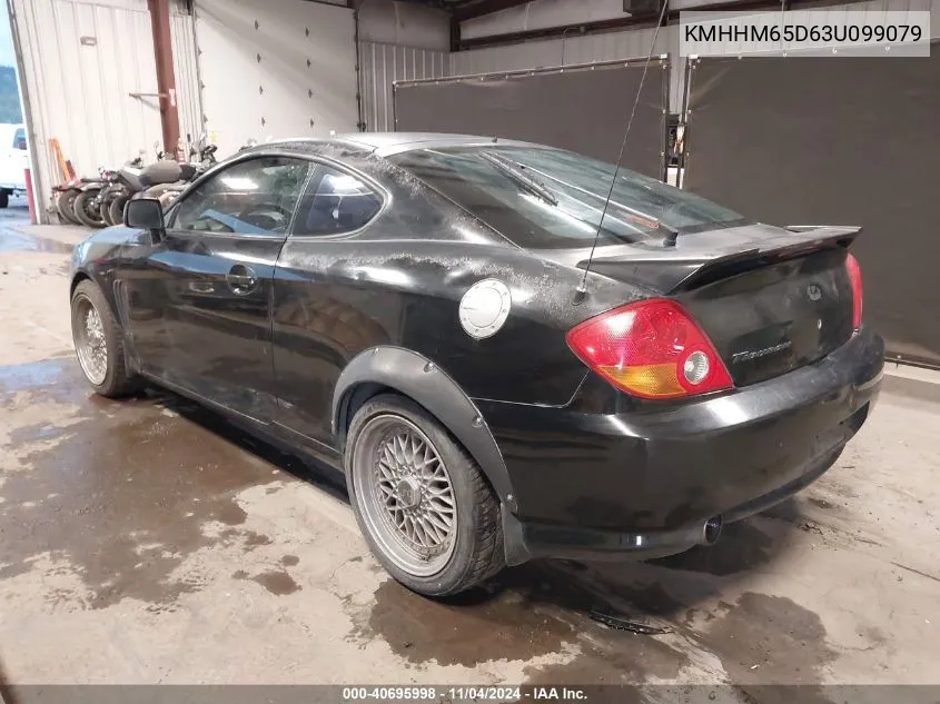 2003 Hyundai Tiburon VIN: KMHHM65D63U099079 Lot: 40695998